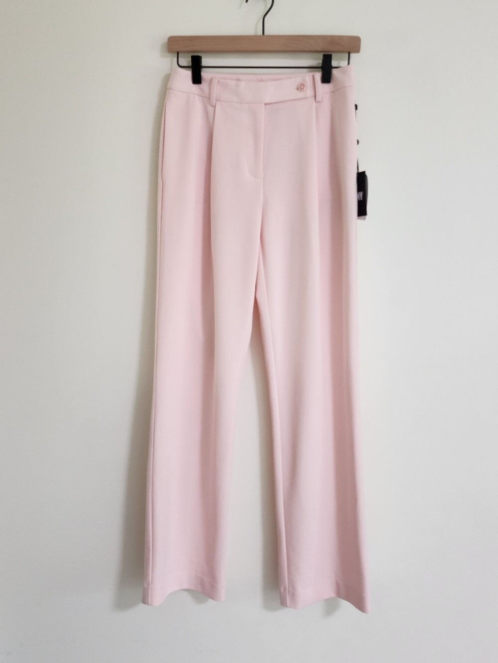 DKNY Pastel Pink Tailored Wide-Leg Pants Trouser Business Casual Pants Sz 2